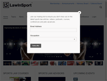 Tablet Screenshot of lawinsport.com